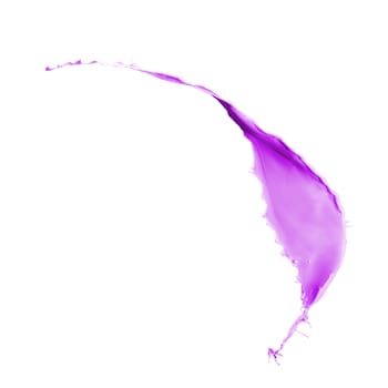 purple paint splash isolated on white background