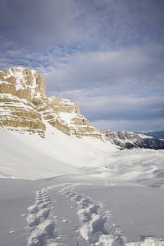 Dolomites in winter