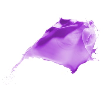 purple paint splash isolated on white background