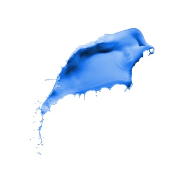 blue paint splash isolated on white background