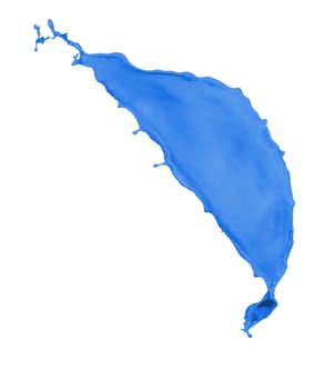 blue paint splash isolated on white background