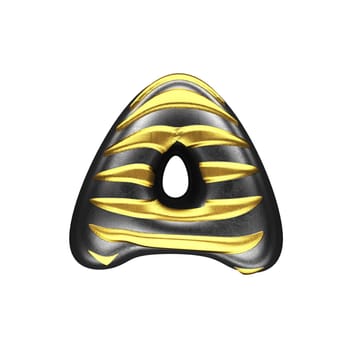 isolated silver figure with gold