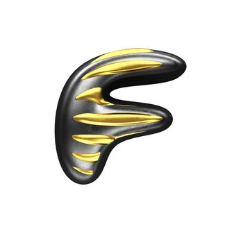 isolated silver figure with gold