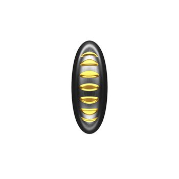 isolated silver figure with gold