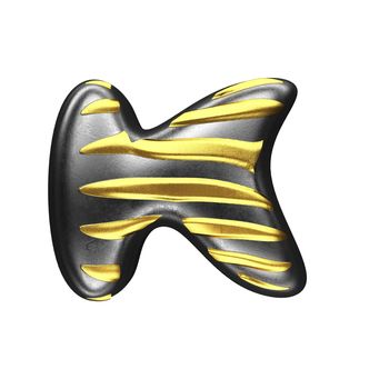 isolated silver figure with gold