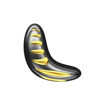 isolated silver figure with gold