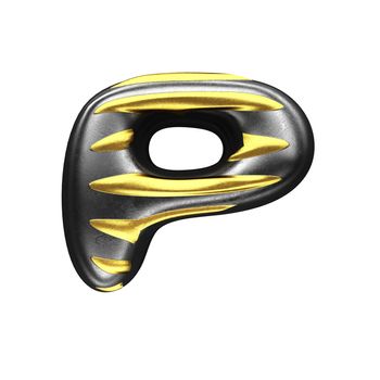 isolated silver figure with gold