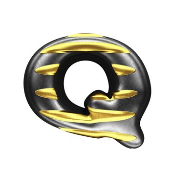 isolated silver figure with gold