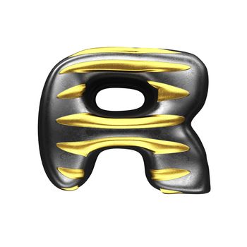 isolated silver figure with gold