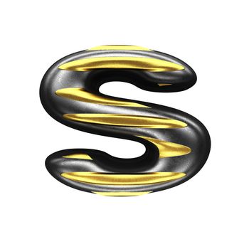 isolated silver figure with gold