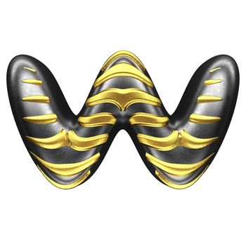 isolated silver figure with gold