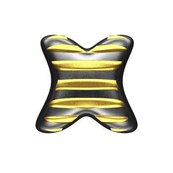 isolated silver figure with gold