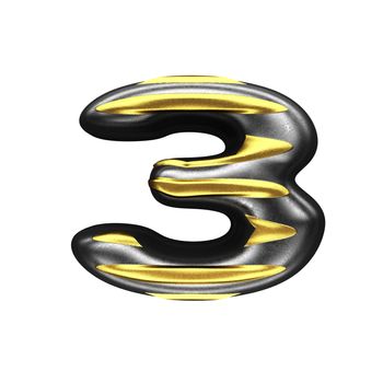 isolated silver figure with gold