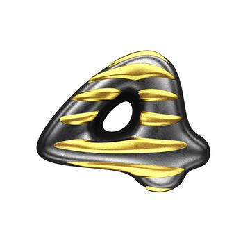 isolated silver figure with gold