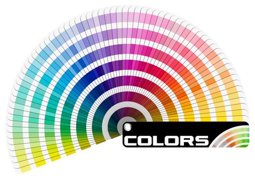 Pantone color palette guide isolated on white background - Semicircle