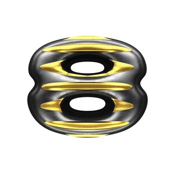 isolated silver figure with gold