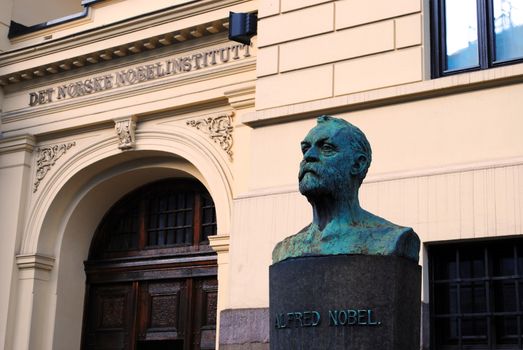 The Norwegian Nobel Institute (Norwegian: Det Norske Nobelinstitutt) was established in 1904 in Oslo, Norway. The principal duty of the Nobel Institute is to assist the Norwegian Nobel Committee in the task of selecting the recipient of the annual Nobel Peace Prize and to organize the Nobel award event in Oslo. The institute is situated in the center of the city, just by the side of the Royal Palace. Diagonally across the street is the U.S. Embassy.
