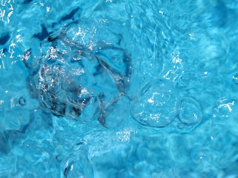 Water rippling in a pool