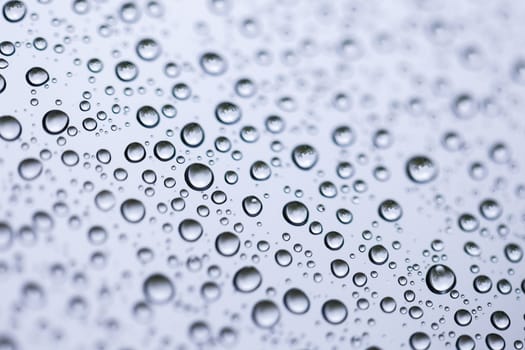 Rain water drops  on window glass