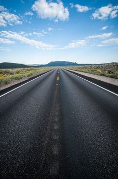 Highway into Death Valley nevada southwest usa