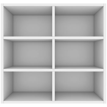 White shelves. 3d render isolated on white background