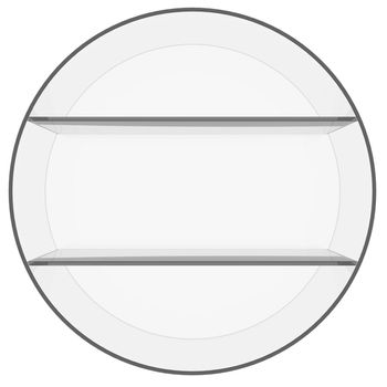 Shelves in the shape of a circle. 3d rendering on white background