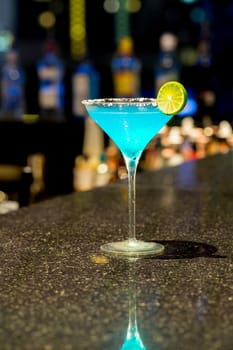 cup of Cocktail with bar background