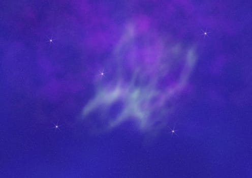 Star field in space, a nebulae and a gas congestion. "Elements of this image furnished by NASA".