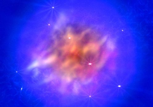 Far being shone nebula and star field against space. "Elements of this image furnished by NASA".