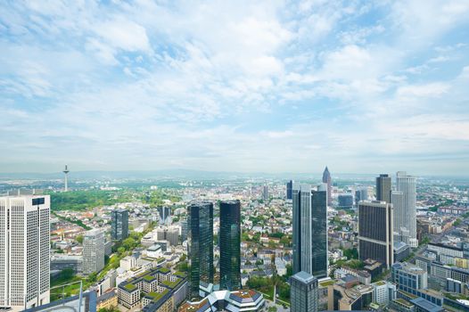 Frankfurt on Main cityscape, Germany. No brand names or copyright objects.