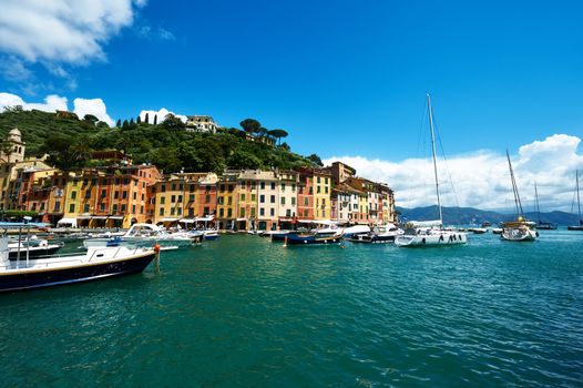 Portofino village on Ligurian coast in Italy