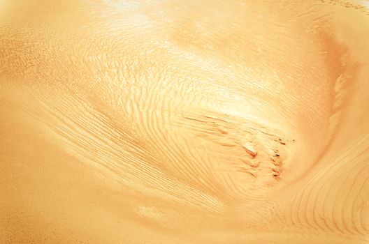 Patterns in a sand dune in Macuira National Park in Colombia