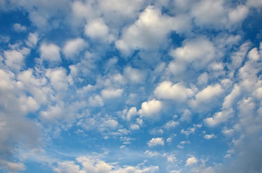 Fresh air with nice cloudy sky background