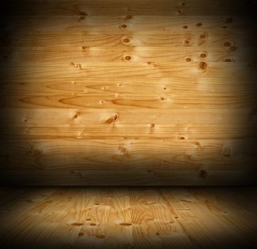 old vintage interior wooden background with vignette, ready for your design