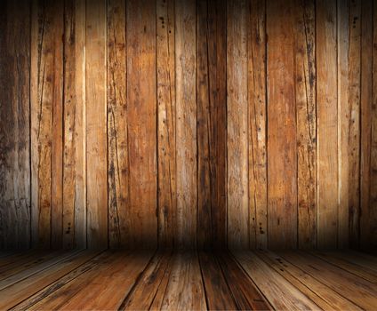 vintage wooden interior room backdrop with old wood planks