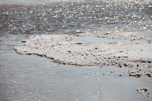 Dead Sea salt crystals  close to    