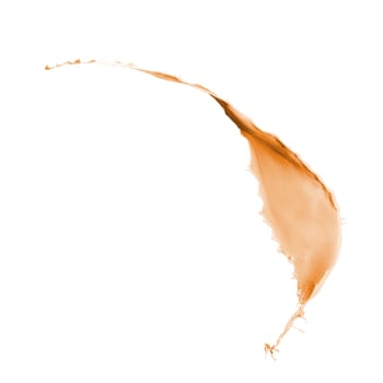 orange paint splash isolated on white background