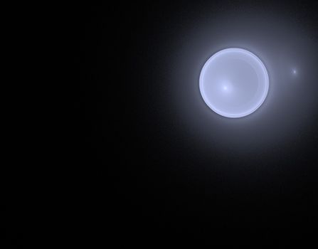 Moon fractal picture on the dark background
