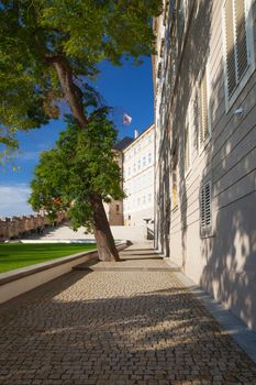 Autumn in Garden of Paradise near Prague Castle