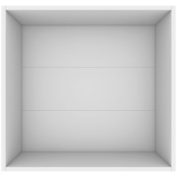 White open box. 3d render isolated on white background