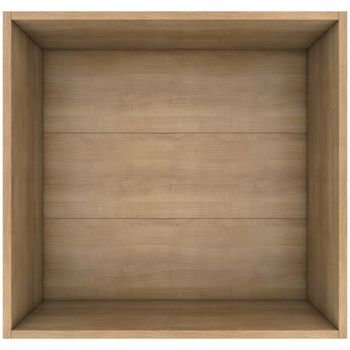 Wooden box. 3d render isolated on white background