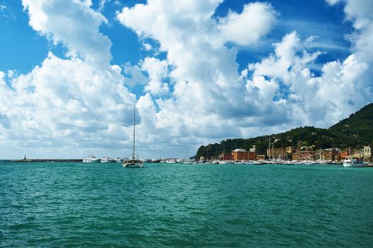 Santa Margherita Ligure town on Ligurian coast in Italy