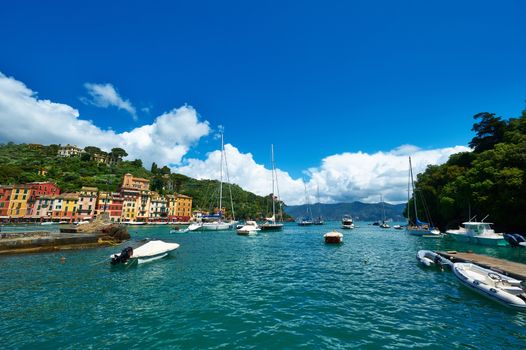 Portofino village on Ligurian coast in Italy