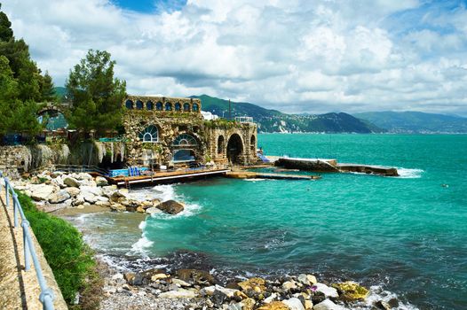 Ligurian coast at north of Italy