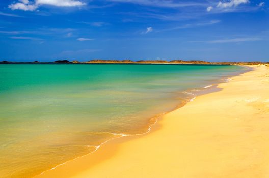 Caribbean beach in La Guajira, Colombia