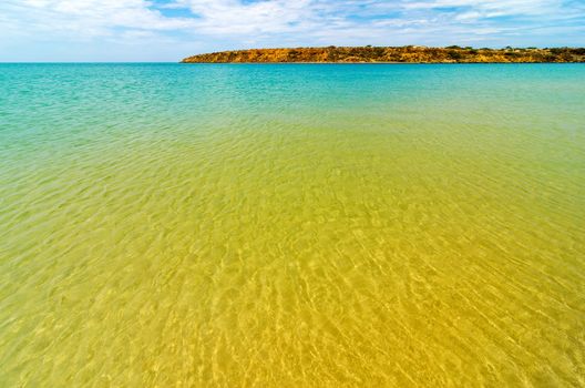 Clear Caribbean water in La Guajira, Colombia