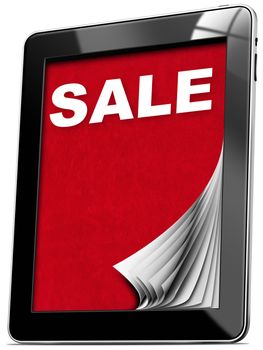 Tablet computer with pages and monitor with red velvet and word sale

