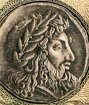 Philip II of Macedon (382���336 BC) on 1000 Drachmai 1950 Banknote from Greece. King of Macedon, a state in northern ancient Greece and father of Alexander the Great.