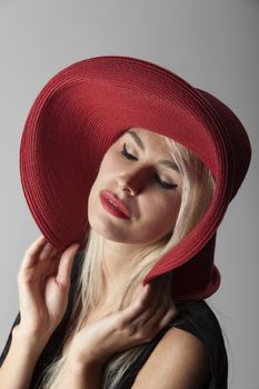 beautiful woman with a hat