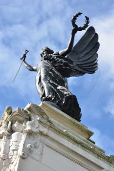 looking up at Colchester war Memorial